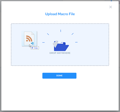 Upload Macro File Drop